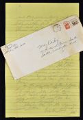 American Serial Killer - Very Scarce Ted Bundy (1946-1989) Original Hand Written Letter - dated