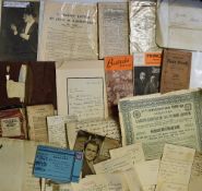 Mixed Selection of Paper Ephemera to include a signed photograph of Julio Alvarez, 1752 The London