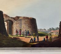 India - The South Entrance Into the fort at Bangalore 1804 Print - aquatint by Lieut. James