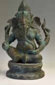 India - Ganesh Bronze Figure measures 32x21cm approx.