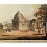 India - A Mosque at Strupermador 1804 Print - aquatint by Lieut. James Hunter, published June 1st