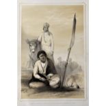 India - Fakeer Attached to the suite of the Governor General in Camp Lithograph 1844 - by Emily