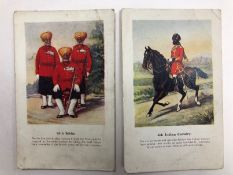 India - Sikh Officer WWI Postcard Two postcards showing 15th Sikhs regiment and 4th Indian