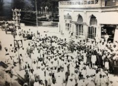 India - Release of Freedom fighter Photograph - Large rare early photograph during the British