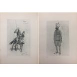 Antique Print of Nabha Horseman & Punjabi Police c.1911 - Two prints, one of a Nabha Horseman and