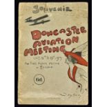 Aviation - 1909 Doncaster Aviation Meeting Souvenir Programme containing 7 caricatures of the