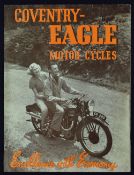 Coventry Eagle Motor Cycles sales Catalogue 1940 - An 8 page scarce wartime brochure illustrating