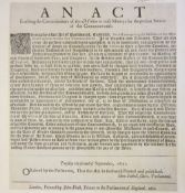 Commonwealth Poster (Broadside) 1651 - Entitled "An Act Enabling The Commissioners Of The Militia To