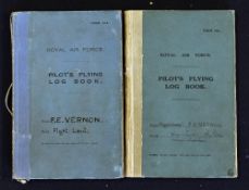 RAF Pilots Flying Log Books 1930-49 for Air Commodore Frederick Edward Vernon CB, OBE (1899-1963)