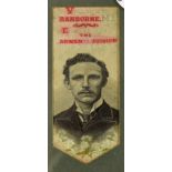 Rare 'Stevengraph type' woven silk mini-bookmark commemorating the election of Viscount Cranbourne