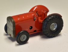 Triang Minic Clockwork 'Tractor' Toy made in England in red, without original box, in good