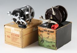 2x vintage Penn multiplying fresh/saltwater reels in makers boxes - Penn Sea Scamp 78 Bakelite