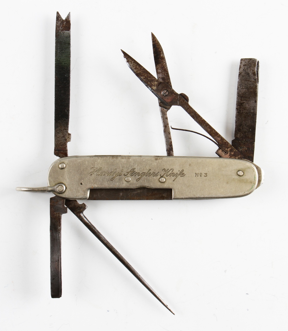 Early Hardy's Anglers Knife No.3 - each panel is stamped - one with knife's details and on the