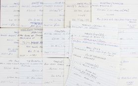 Catalogues Index Cards - extensive collection of fishing tackle index cards for catalogues bought