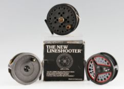 Collection of various fly reels (3): Hardy Uniqua 3.75" lightweight post war with "U" Shaped line