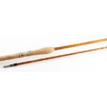 Fine Edward Barder Rod Co Makers "The Chris Yates Merlin" rod: No. 52 11ft 2pc split cane rod