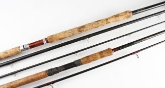 2x Salmon Rods: Daiwa Power Mesh 11ft 2pc carbon spinning rod with Fuji style guides and screw