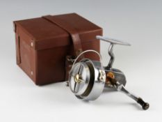 Hardy Altex No.3 Mk. V spinning reel in makers leatherette box - LHW folding handle, fixed check,