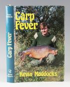 Maddocks, Kevin - 'Carp Fever', 1982 second edition, green cloth board hardback with dust jacket,