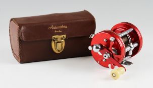 Abu Sweden Ambassadeur 6000 level wind multiplier reel - red end plates, single counterbalanced