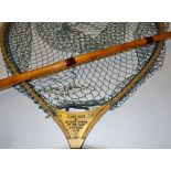 Accessory: A fine ash framed landing net by Maurice Ingham of the Carp Fishers' Club, with