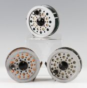 Shakespeare Beaulite trout fly reels (3): - all with lines to incl Float WF9, ST WF 9, Wetcel