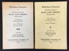 Sherwin, Henry Alden - auction catalogues for the Library of the Late Henry Alden Sherwin,