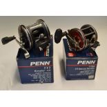 2x Penn Senator big game sea reels both in makers boxes - 113 4/0 - anodised aluminium spool,