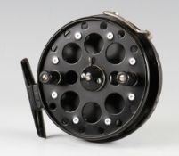 Fine Grice & Young Christchurch Centre Pin Reel: Avon Supreme 4.25" black alloy trotting reel with