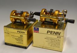 2x Penn International Round Bait casting reel in makers boxes - Penn International 975 (Counter