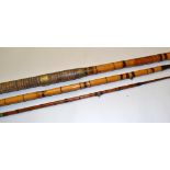 Eggington& Sons Rod: 14ft 3pc Massive whole cane construction with spliced in split cane tip. Bridge