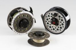 Mitchell Garcia Fly Reels (2): Mitchell 710 Automatic fly reel c/w line and spare spool: Mitchell