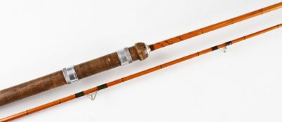 Hardy The Wanless Palakona Spinning Rod: 6'11" 2 pc split cane (9/10.lb)-clear agate lined tip guide