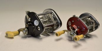 2x vintage Ocean City USA level wind multiplying bait casting reels -2x Ocean City True-Temper