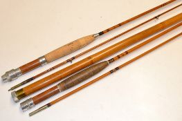 Eggington & Sons Fly Rods (2): Fine 9ft 3pc split cane with spare tip. Made up in the style of