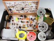 Fly Reels, Flies, Fly Boxes, Fly Lines selection: to incl a good Shakespeare Beaulite 4.25" salmon
