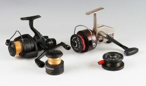 Abu Cardinal 6X and Shimano Super Aero 4000gt spinning reels: both with spare spools and both (G)