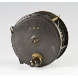 C Farlow & Co Ltd 10 Charles St. St James Square London Gunmetal Patent Lever salmon reel c.