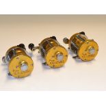 3x Penn Levelmatic Ball Bearing Gold Mariner bait casting reels - to incl 940. 930 and 920 - 2x with