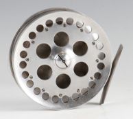 Early Adcock Stanton alloy trotting reel: 5" dia ventilated drum face designed with no handles -