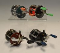 4x various Penn level wind multiplying bait casting reels -3x Penn Peer 30/n-109s one with green end