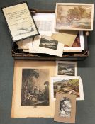 Fishing Prints - Various Fishing Engravings and Prints to include early hand coloured engravings