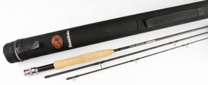 Fine Snowbee Carbon fly Rod: Zircon XS 8ft 6in 3pc - line #5 lightly used in makers cloth bag and