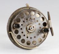 Scarce C. Farlow & Co Ltd London The Barrett Spinning Reel: 3.5" alloy narrow drum casting reel,