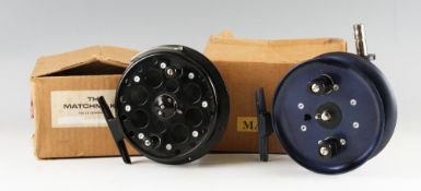2x Unused Grice & Young reels: The Matchmaker Centre Pin with Bickerdyke line guide and Orlando Side
