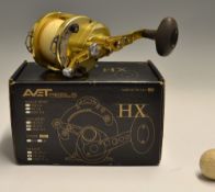 Avet Sea Reel (USA) - HX5/2 two speed lever drag casting reel - gold anodised finish - stainless