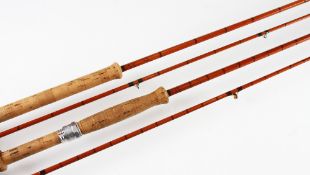 2x Hardy Palakona Freshwater Game rods: Hardy "The No.2 Victor" 8ft 2pc split cane fly rod with