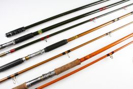 2x Hardy Beach Casting glass fibre rods and Martin James (3): interesting "The Beach Casting Long