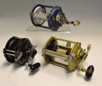 3x various Grice & Young Christchurch Tatler Big Game Sea Reels - Tatler Supreme 4.25"dia x 5"w (