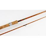 Youngs of Harrow Richard Walker Avon Mk. IV Rod - 10ft 2in 2pc split cane Avon rod - green and